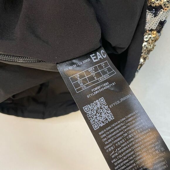 Guess Sequin Embellish Mini Skirt Women Small Multicolor Silver Gold Black - Picture 6 of 7